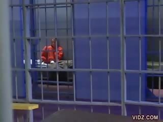 Prisoner Ashley Blue suck guard's Huge putz