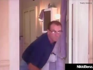 Randy kanadaly nikki benz fucked & spied on by peeping